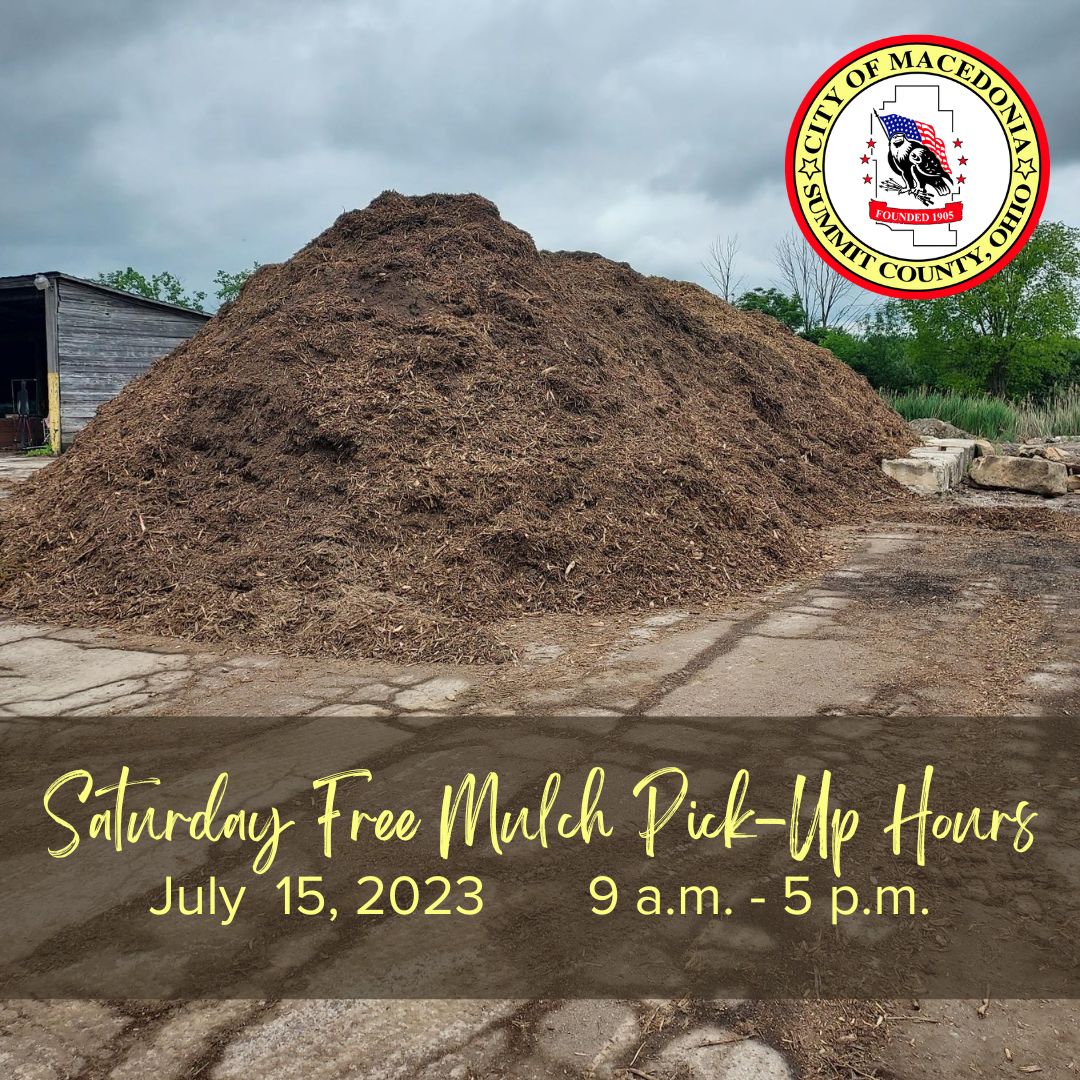 Free Mulch for Macedonia Residents Saturday, July 15