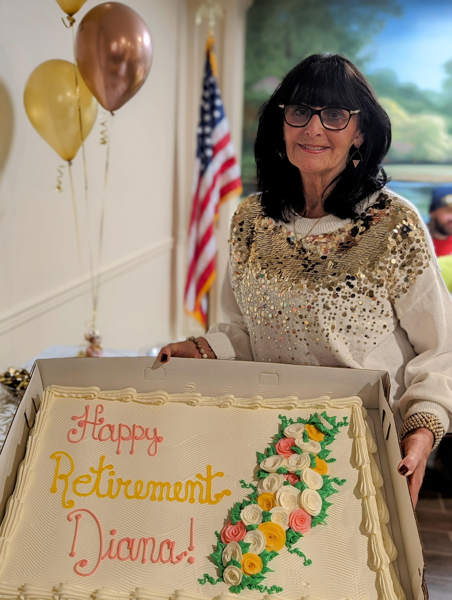 diana retirement cake brighter